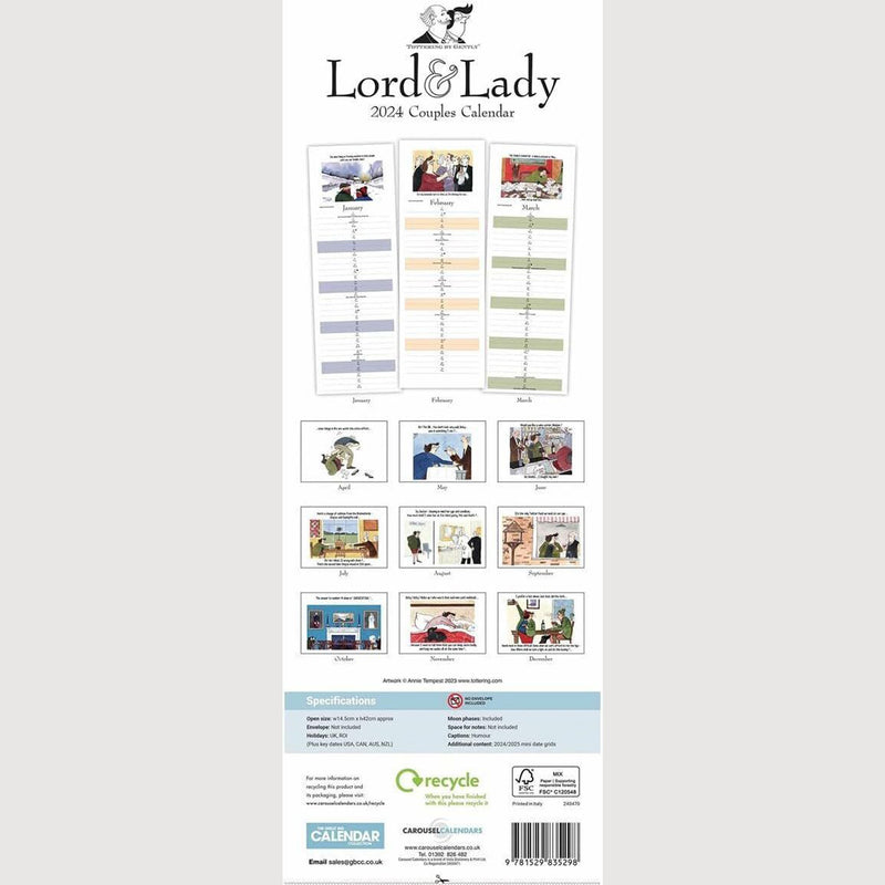 Lord & Lady Couples Slim Planner 2024