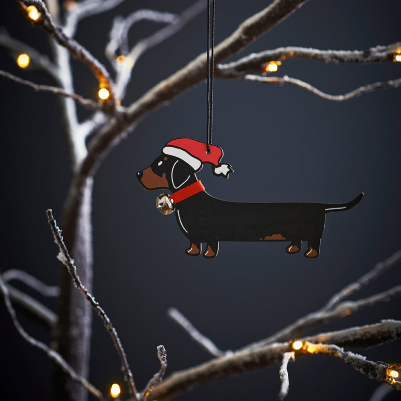 Dachshund Sausage Dog Christmas Tree Decoration by Sweet William Designs | Frisky Partridge Gifts & Homeware