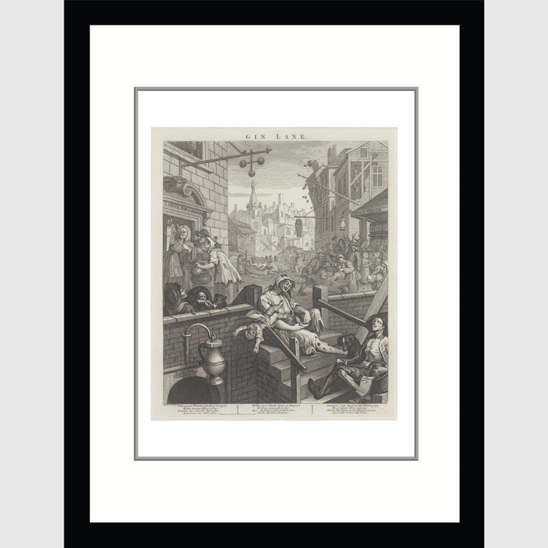 Gin Lane Framed | William Hogarth Print