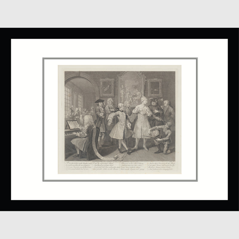 William Hogarth framed print Rake's Progress II, The Levee