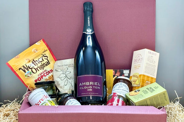 Best of British English Sparkling Wine Hamper Gift | Personalised Hamper Gifts by Frisky Partridge