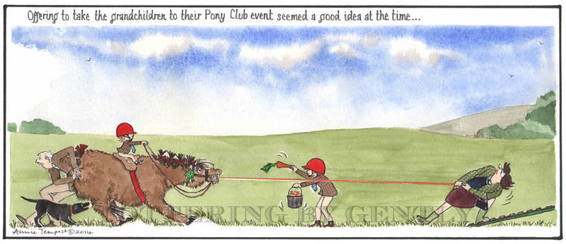 Signed Tottering by Gently Print - Pony Club