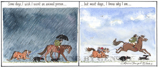 Signed Tottering by Gently Print - An animal person
