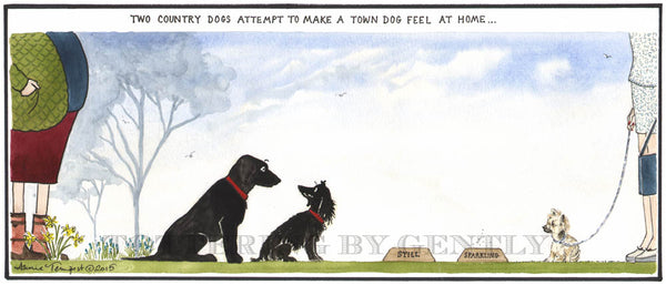 Signed Tottering by Gently Print - Town & Country Dog