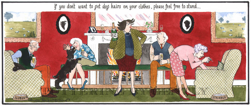 Signed Tottering by Gently Print - Dog Hairs