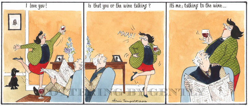 Signed Tottering by Gently Print - Talking to the wine
