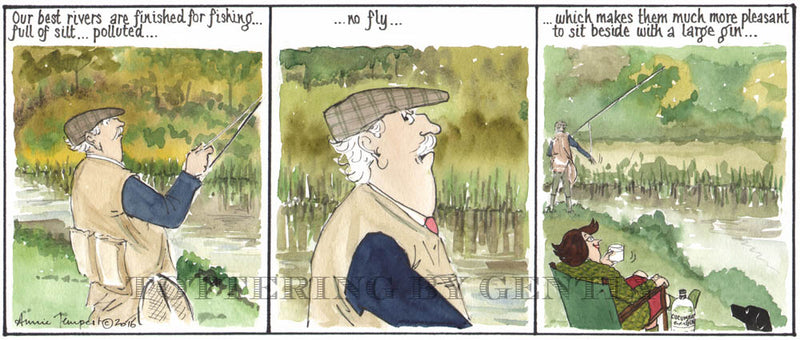 Signed Tottering by Gently Print - Finished for Fishing