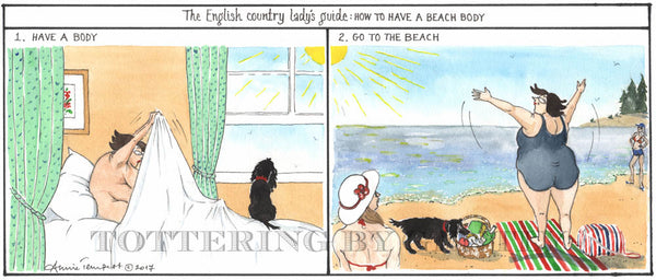 Signed Tottering by Gently Print - Beach Body