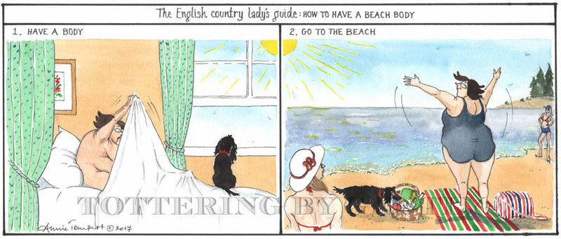 Signed Tottering by Gently Print - Beach Body