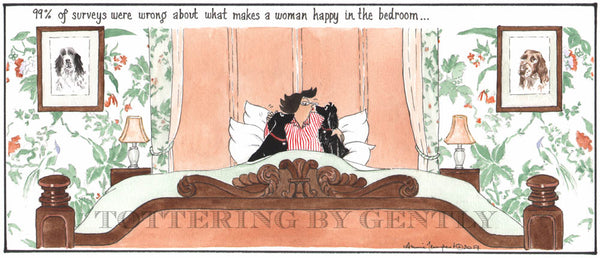 Signed Tottering by Gently Print - Happy in the bedroom
