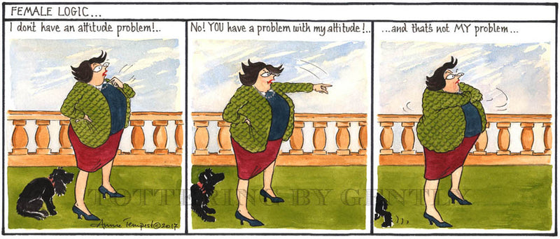 Signed Tottering by Gently Print - Female logic
