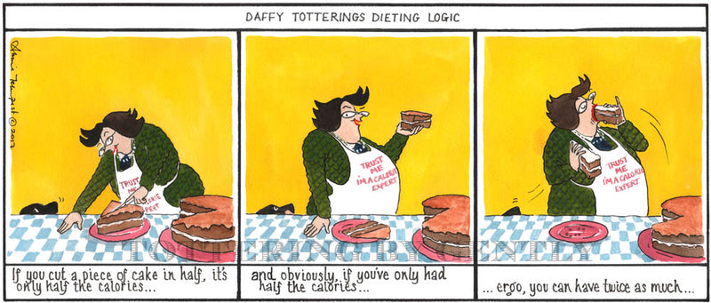 Signed Tottering by Gently Print - Dieting logic