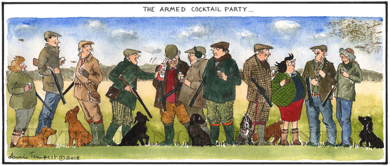 Signed Tottering by Gently Print - Armed Cocktail Party