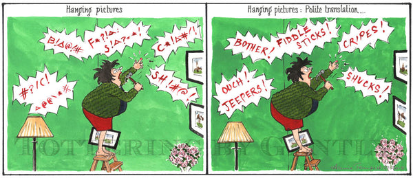 Signed Tottering by Gently Print - Hanging pictures