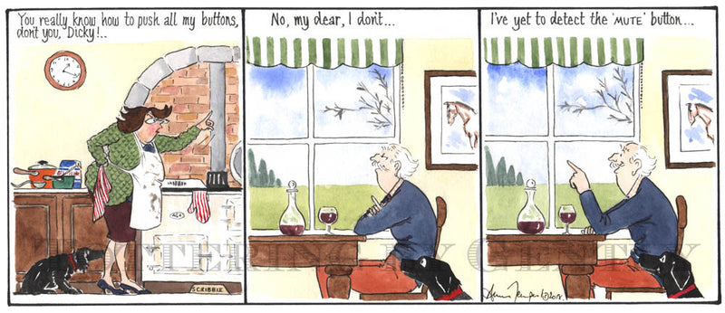 Signed Tottering by Gently Print - Mute Button