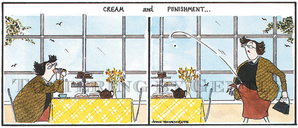 Signed Tottering by Gently Print - Cream & Punishment