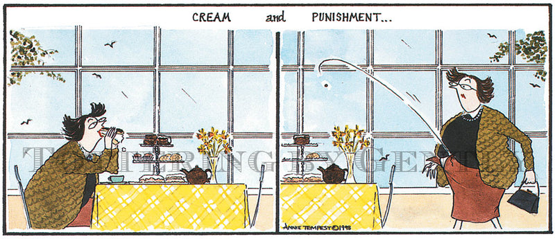Signed Tottering by Gently Print - Cream & Punishment