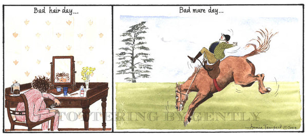 Signed Tottering by Gently Print - Bad Hair Day