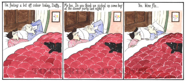 Signed Tottering by Gently Print - Wine Flu