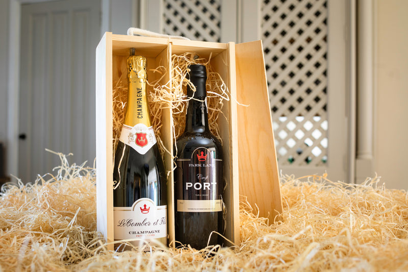 Port & Shorts Wine Hamper Gift Box | Personalised Hamper Gifts by Frisky Partridge