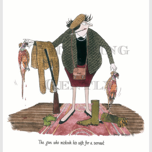 Signed Special Tottering by Gently Print - The Gun who mistook his wife