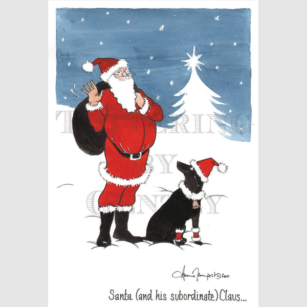Signed Special Tottering by Gently Print - Santa (subordinate) Claus