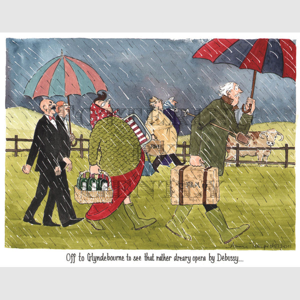 Signed Special Tottering by Gently Print - Off to Glyndebourne