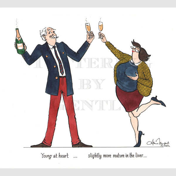 Signed Special Tottering by Gently Print - Young at heart
