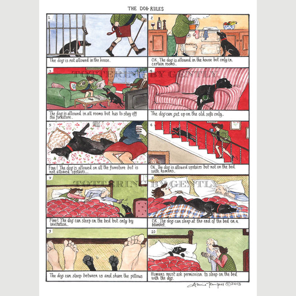 Signed Special Tottering by Gently Print - The Dog Rules