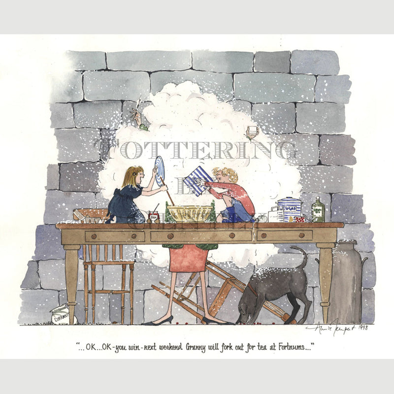 Signed Special Tottering by Gently Print - Tea at Fortnums...