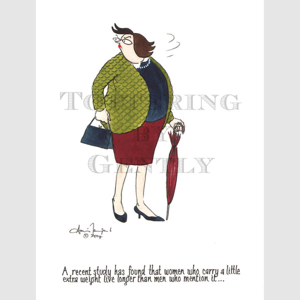 Signed Special Tottering by Gently Print - A little extra weight