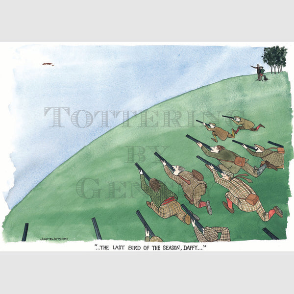 Signed Special Tottering by Gently Print - Last bird of the season