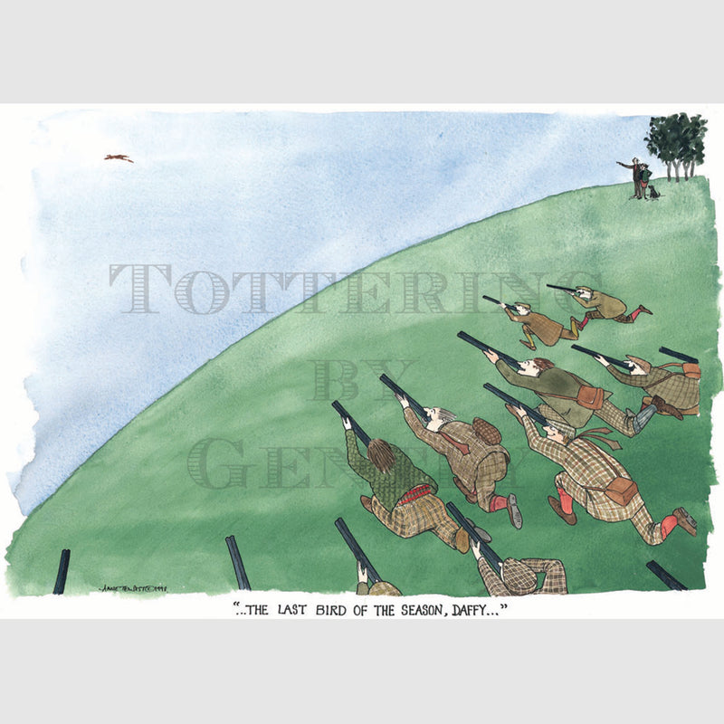 Signed Special Tottering by Gently Print - Last bird of the season