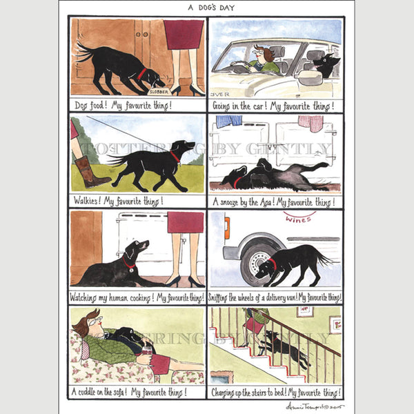 Signed Special Tottering by Gently Print - A Dog's Day