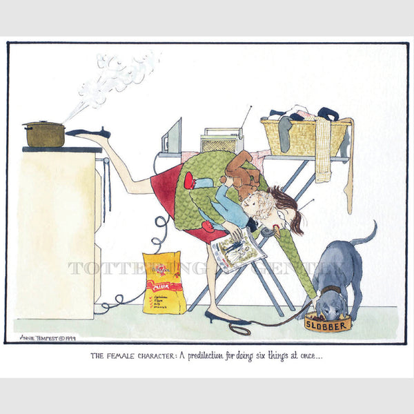 Signed Special Tottering by Gently Print - Doing 6 things at once...