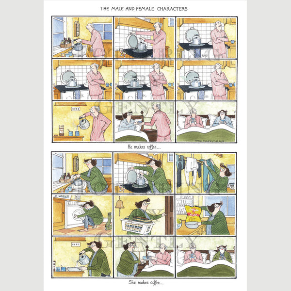 Signed Special Tottering by Gently Print - Male & Female Character