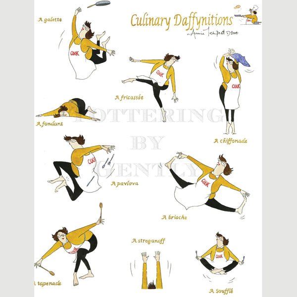 Signed Special Tottering by Gently Print - Culinary Daffynitions...