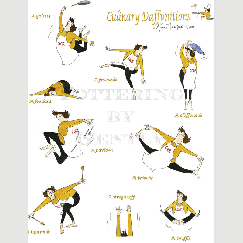 Signed Special Tottering by Gently Print - Culinary Daffynitions...