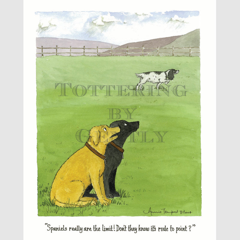 Signed Special Tottering by Gently Print - It's rude to point