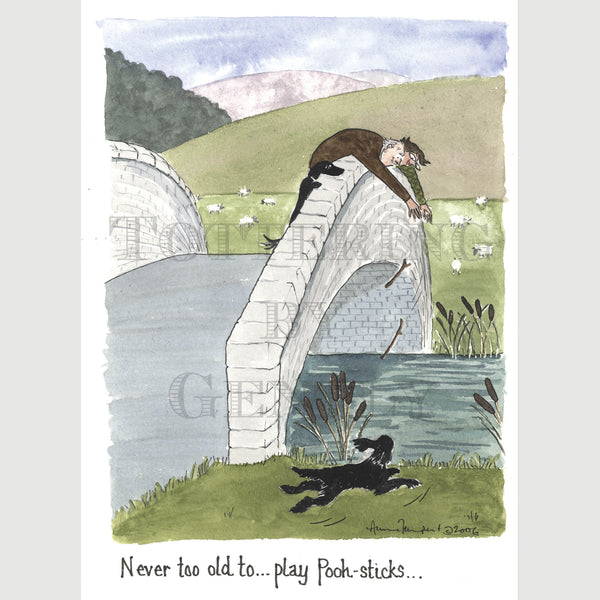Signed Special Tottering by Gently Print - Pooh Sticks