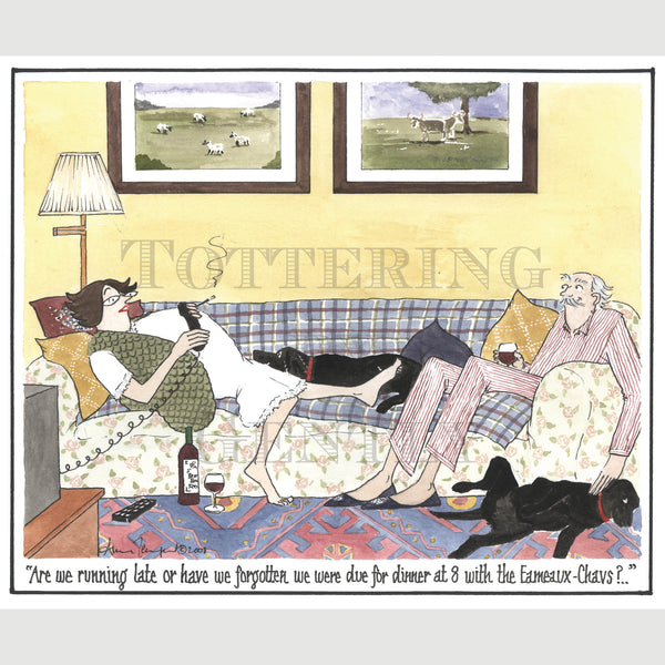 Signed Special Tottering by Gently Print - Are we running late?