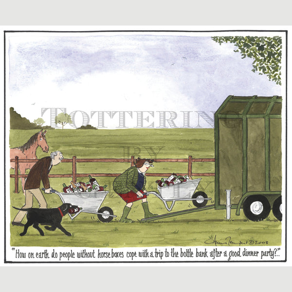 Signed Special Tottering by Gently Print - Bottle bank