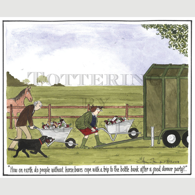 Signed Special Tottering by Gently Print - Bottle bank