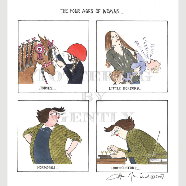 Signed Special Tottering by Gently Print - Four Ages of Woman