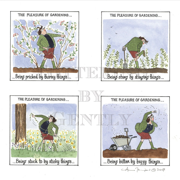 Signed Special Tottering by Gently Print - Pleasure of Gardening