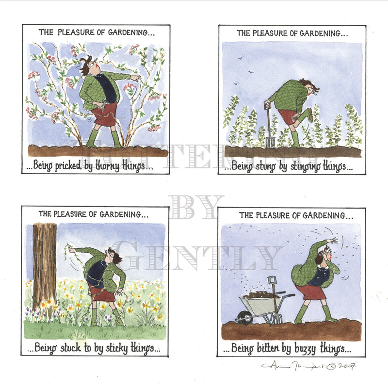 Signed Special Tottering by Gently Print - Pleasure of Gardening