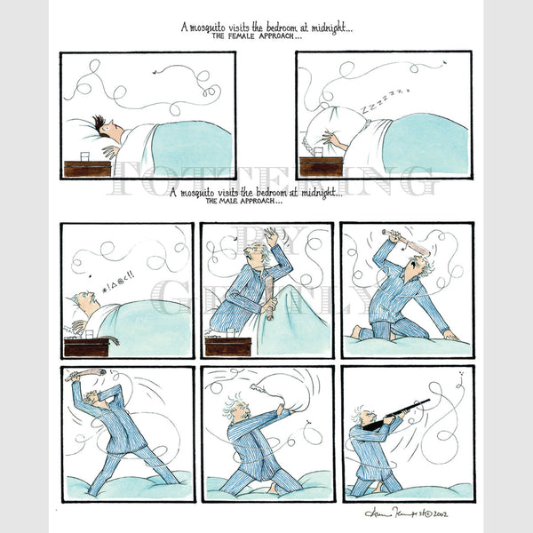 Signed Special Tottering by Gently Print - Mosquito in the bedroom