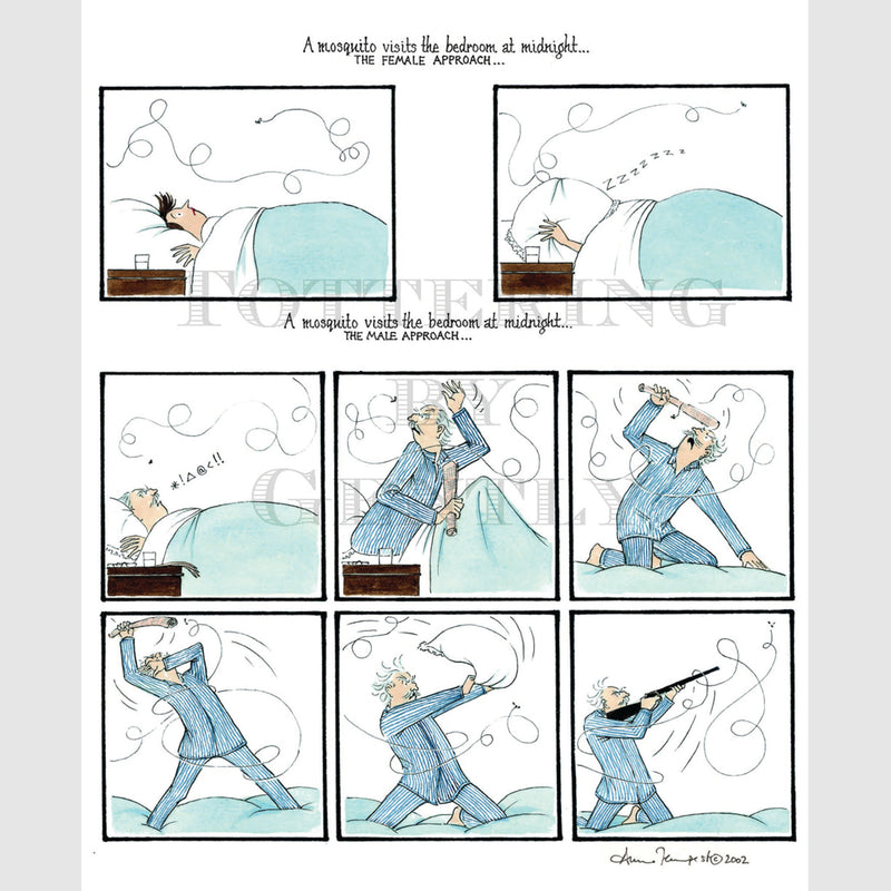 Signed Special Tottering by Gently Print - Mosquito in the bedroom