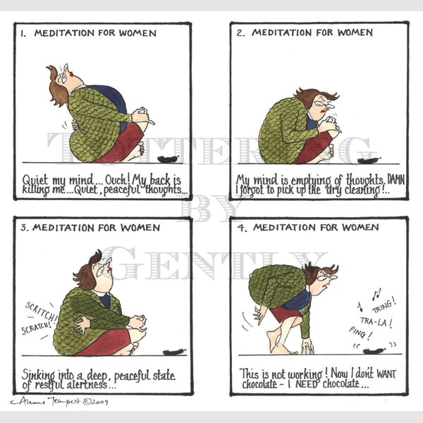 Signed Special Tottering by Gently Print - Meditation for women