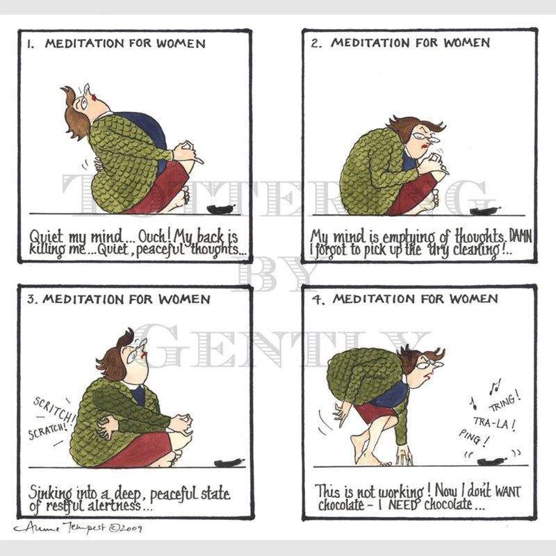 Signed Special Tottering by Gently Print - Meditation for women